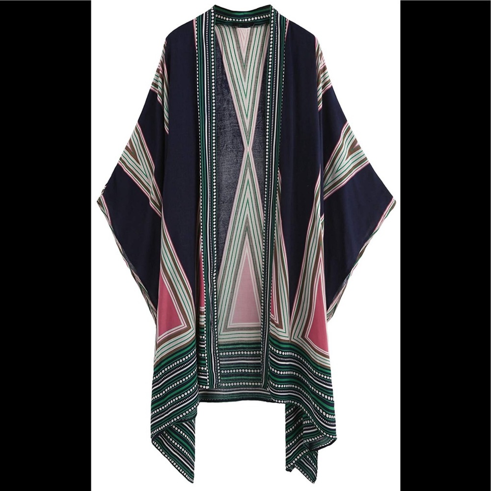 Never worn colorful Kimono Or swim cover